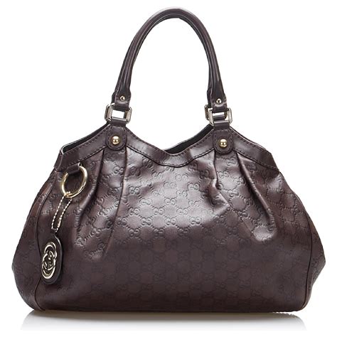 gucci brown guccissima sukey tote|gucci canvas tote free.